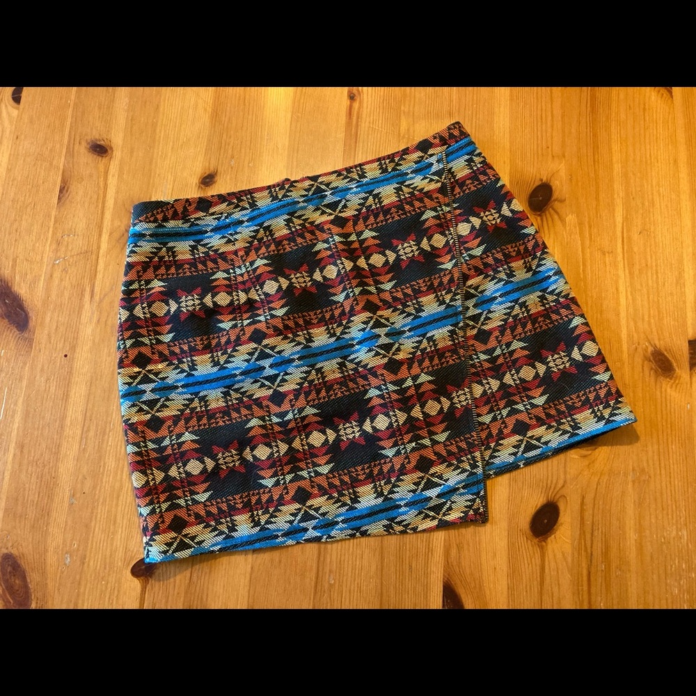 Southwest Print Mini Skirt